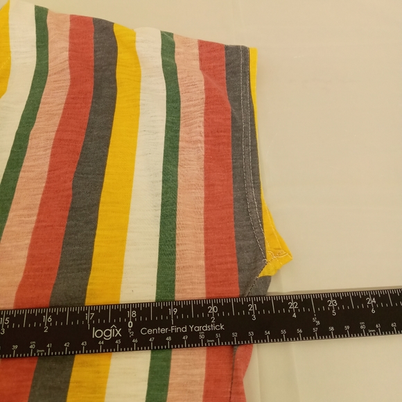 1X Bobbie Brooks Striped button down knot hem plus size top - Picture 7 of 8